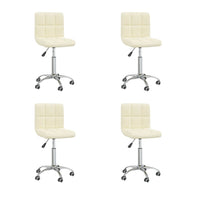 Thumbnail for Esszimmerstühle 4 Stk. Drehbar Creme Stoff