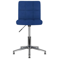 Thumbnail for Esszimmerstühle 4 Stk. Drehbar Blau Stoff