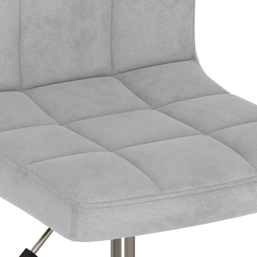 Esszimmerstühle 6 Stk. Drehbar Hellgrau Samt