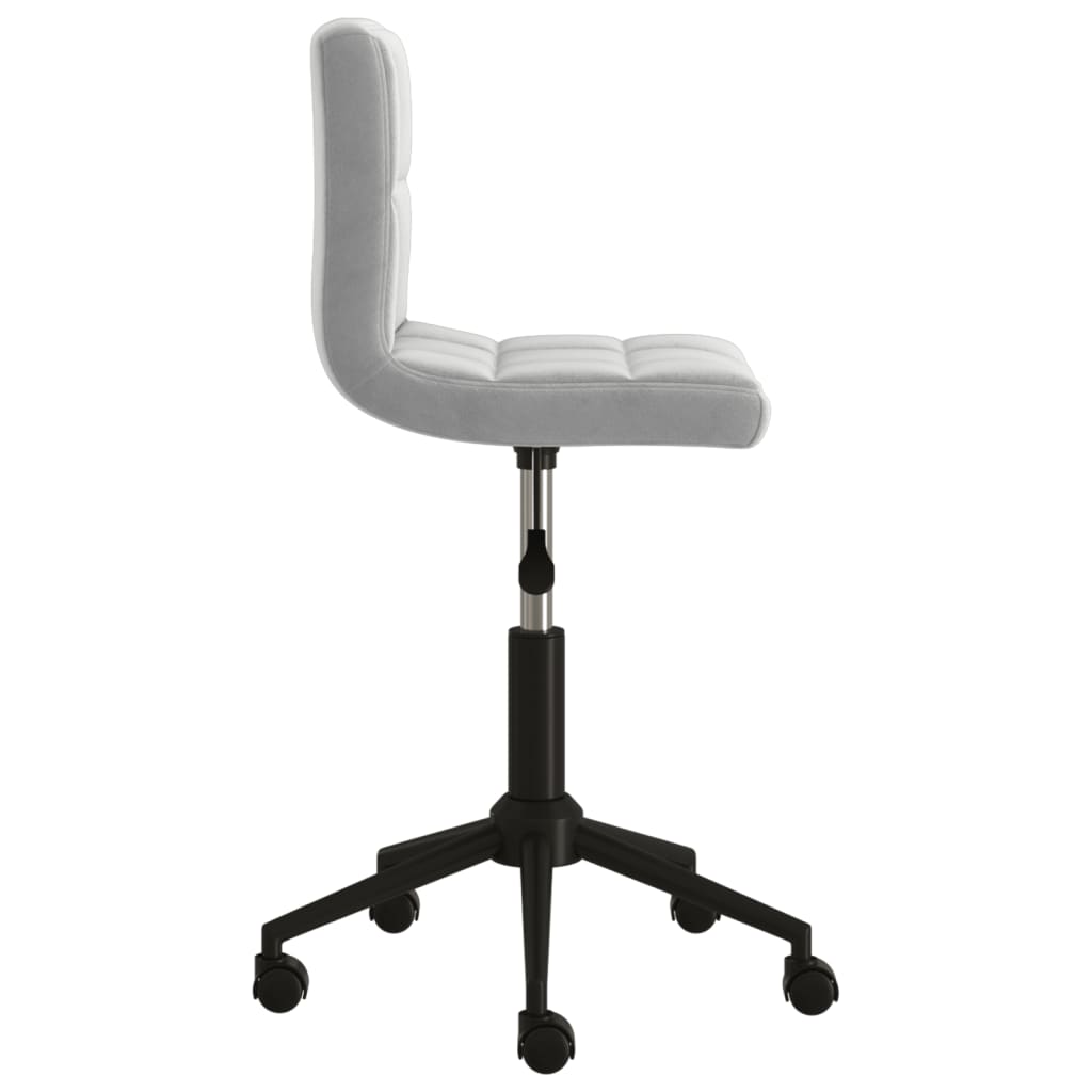 Esszimmerstühle 6 Stk. Drehbar Hellgrau Samt