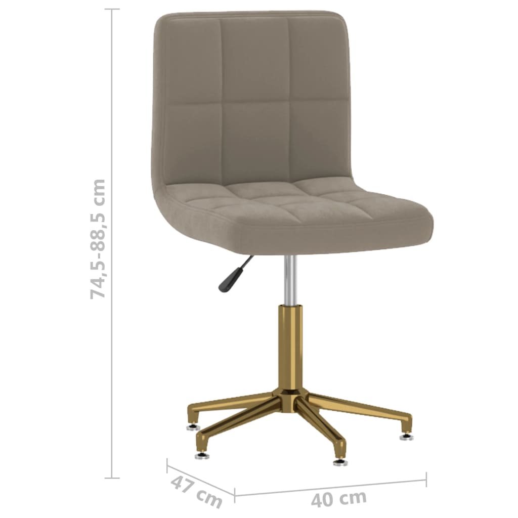 Esszimmerstühle 4 Stk. Drehbar Hellgrau Samt