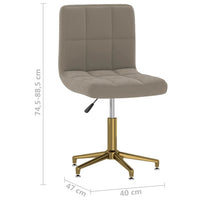 Thumbnail for Esszimmerstühle 4 Stk. Drehbar Hellgrau Samt