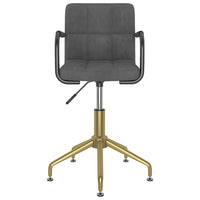 Thumbnail for Esszimmerstühle 4 Stk. Drehbar Dunkelgrau Samt