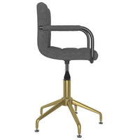 Thumbnail for Esszimmerstühle 4 Stk. Drehbar Dunkelgrau Samt