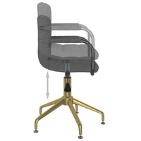 Thumbnail for Esszimmerstühle 4 Stk. Drehbar Dunkelgrau Samt