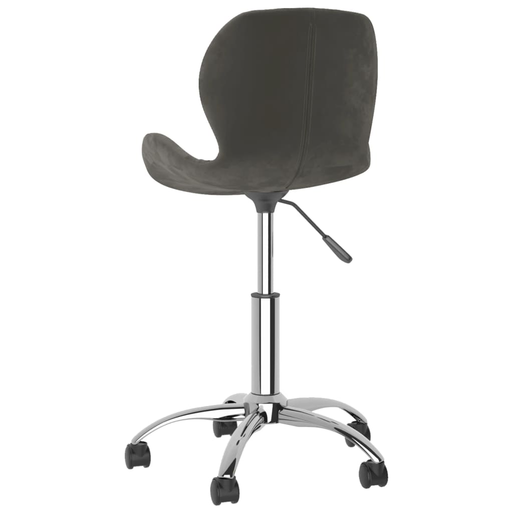 Esszimmerstühle 4 Stk. Drehbar Dunkelgrau Samt