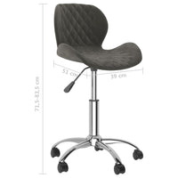 Thumbnail for Esszimmerstühle 4 Stk. Drehbar Dunkelgrau Samt