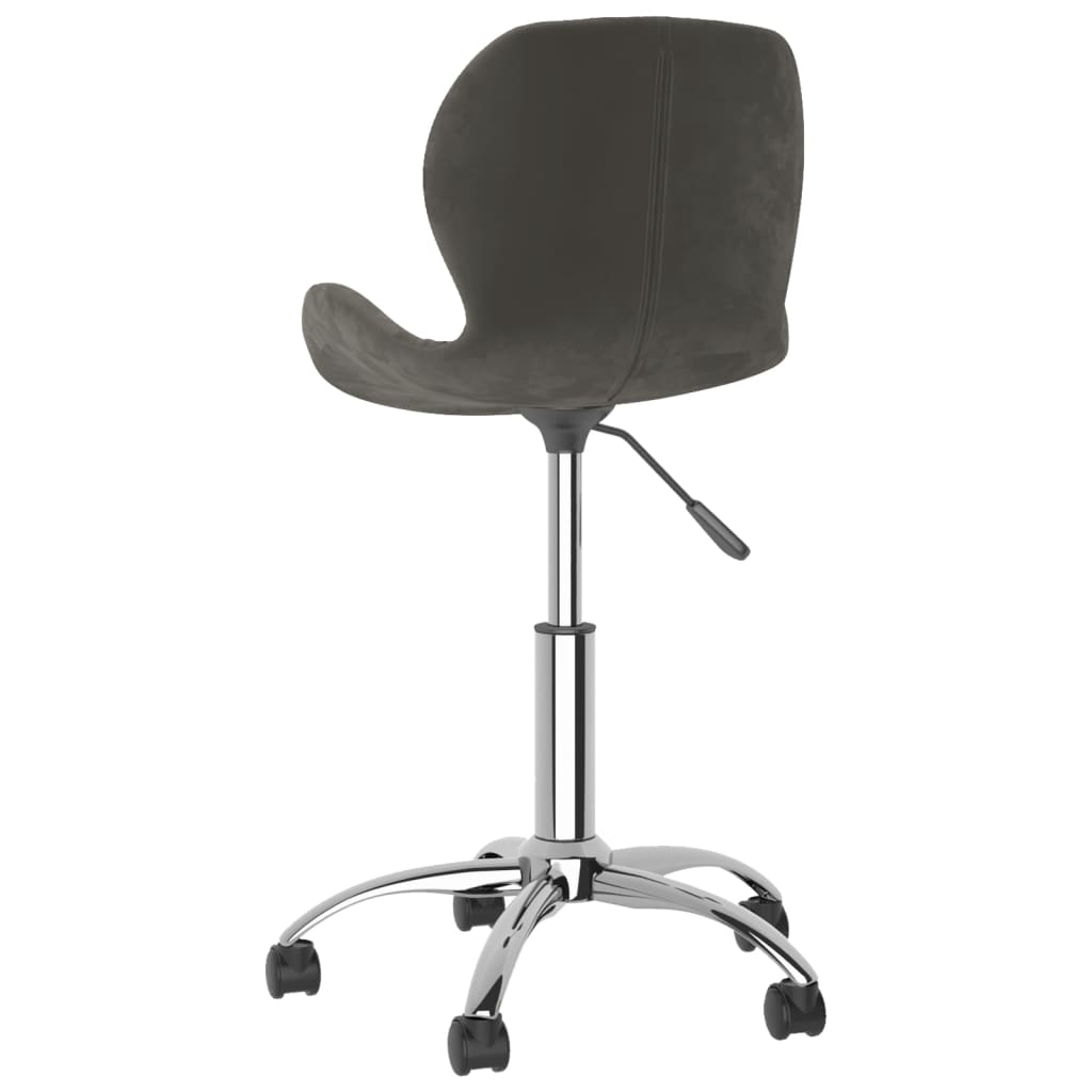 Esszimmerstühle 6 Stk. Drehbar Dunkelgrau Samt