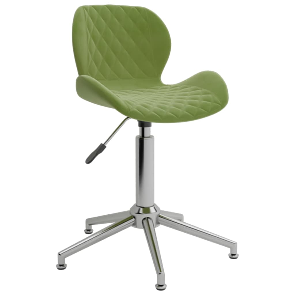 Esszimmerstühle 4 Stk. Drehbar Hellgrün Samt