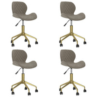 Thumbnail for Esszimmerstühle 4 Stk. Drehbar Hellgrau Samt