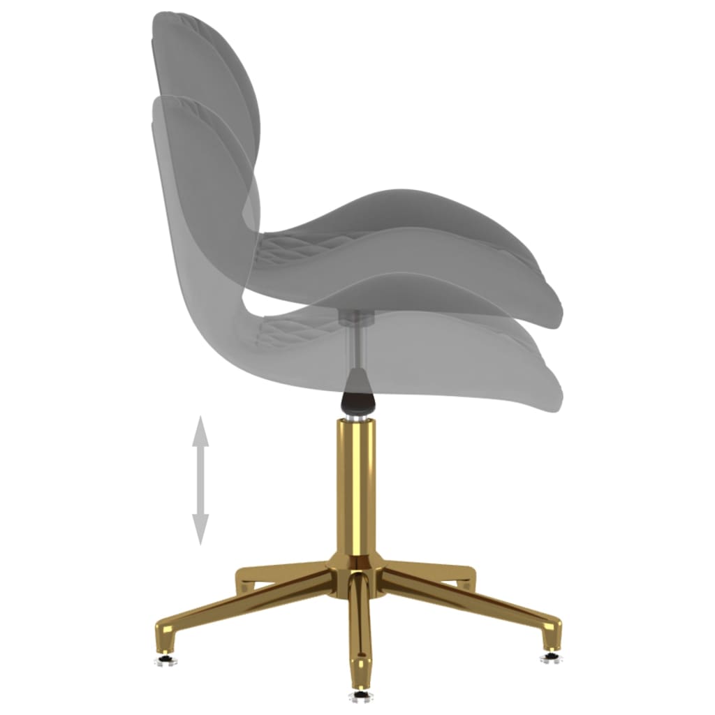 Esszimmerstühle 6 Stk. Drehbar Dunkelgrau Samt