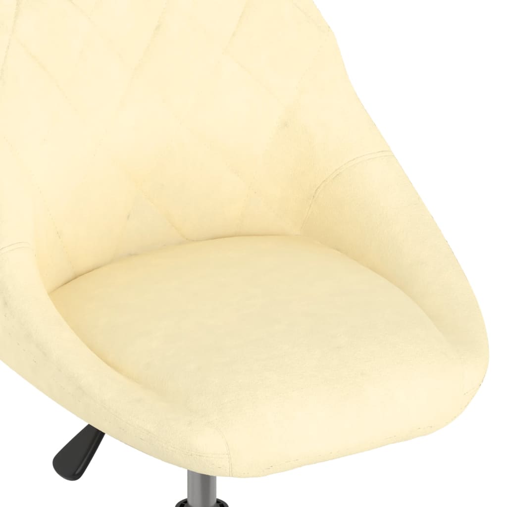 Esszimmerstühle 4 Stk. Drehbar Creme Samt