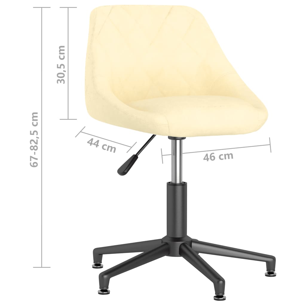 Esszimmerstühle 4 Stk. Drehbar Creme Samt