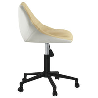 Thumbnail for Esszimmerstühle 4 Stk. Drehbar Creme und Weiß Kunstleder