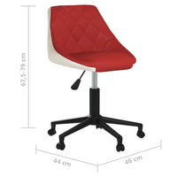 Thumbnail for Esszimmerstühle 4 Stk. Drehbar Weinrot und Weiß Kunstleder