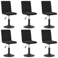 Thumbnail for Esszimmerstühle 6 Stk. Drehbar Schwarz Samt