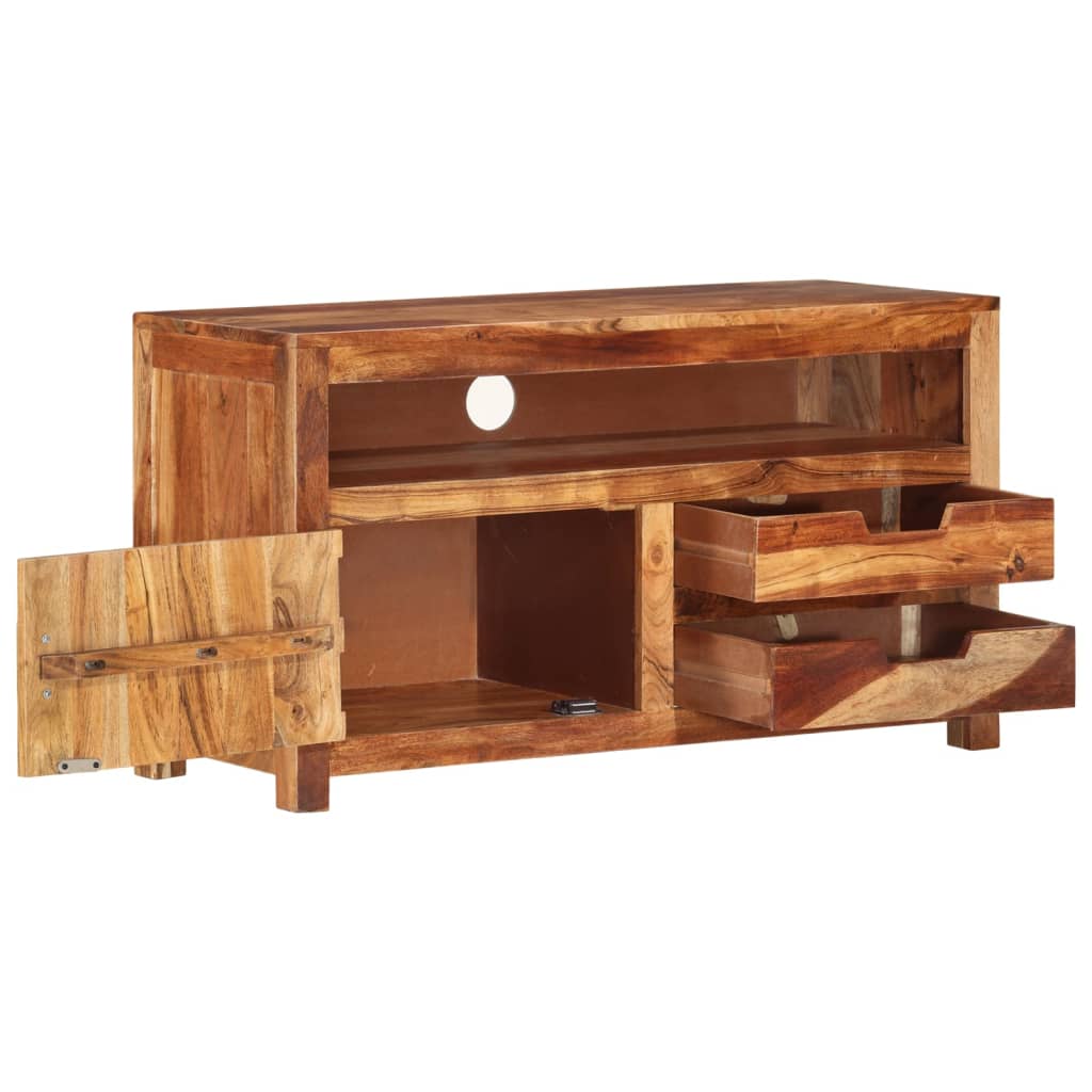 TV-Schrank 90x34,5x50 cm Massivholz Akazie
