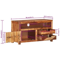 Thumbnail for TV-Schrank 90x34,5x50 cm Massivholz Akazie