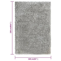 Thumbnail for Shaggy-Teppich Hochflor Grau 160x230 cm 50 mm