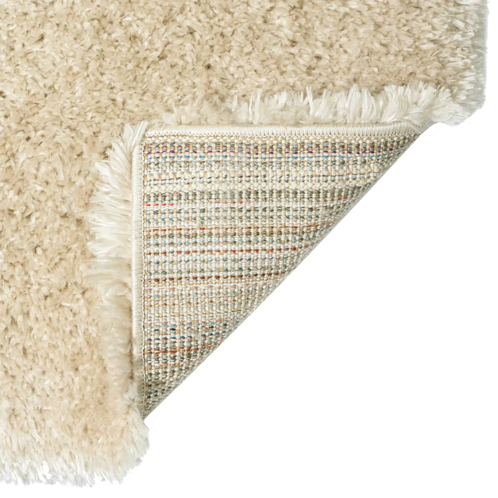 Shaggy-Teppich Hochflor Beige 160x230 cm 50 mm