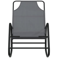 Thumbnail for Schaukelliege Grau Stahl und Textilene