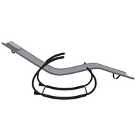 Thumbnail for Schaukelliegen 2 Stk. Grau Stahl und Textilene