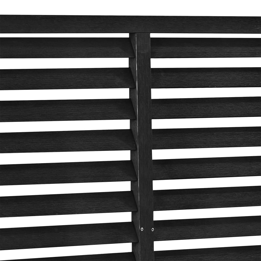 Lamellenzaun WPC 180x180 cm Schwarz
