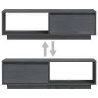 Thumbnail for TV-Schrank Grau 110x30x33,5 cm Massivholz Kiefer