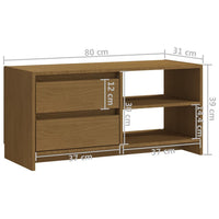 Thumbnail for TV-Schrank Honigbraun 80x31x39 cm Massivholz Kiefer