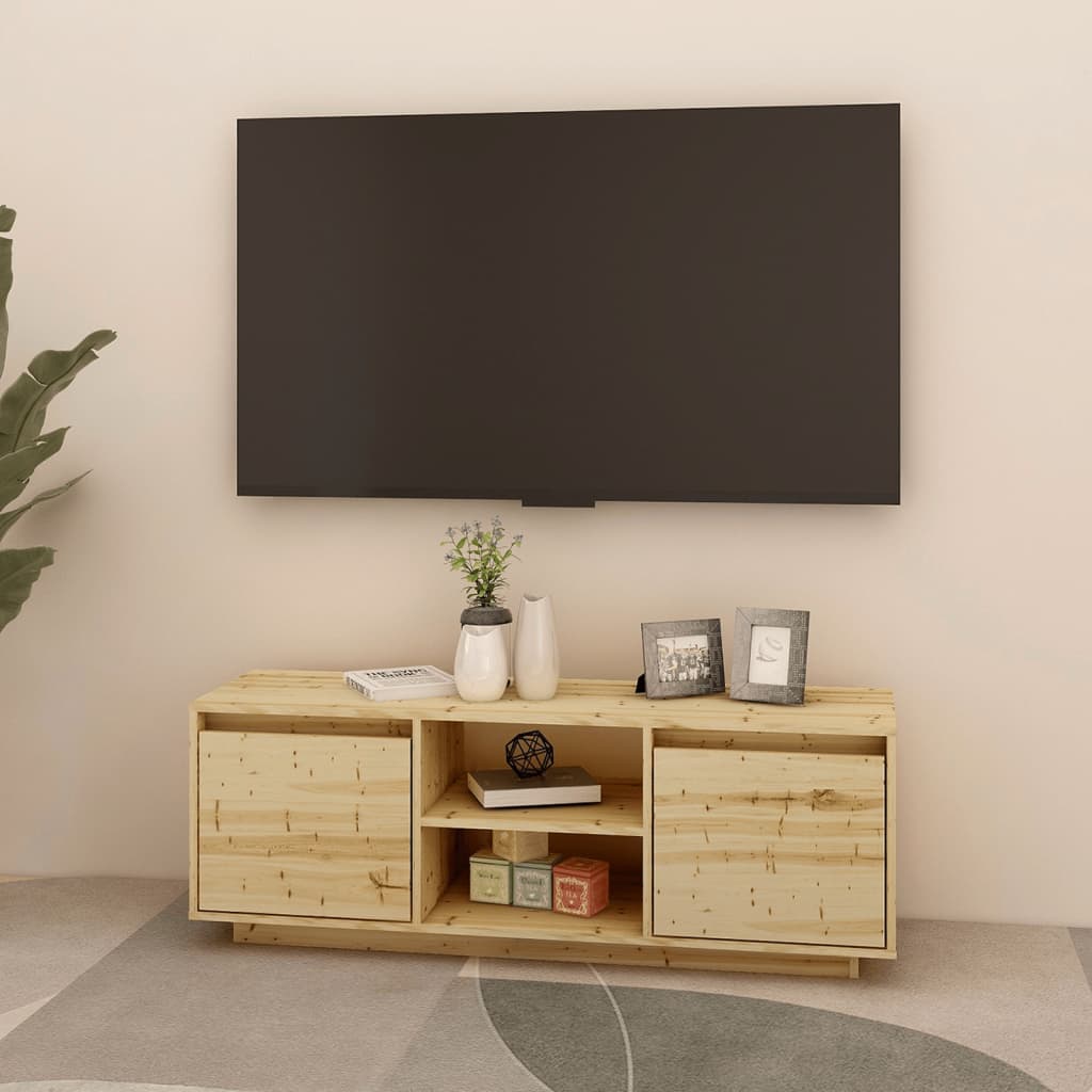 TV-Schrank 110x30x40 cm Massivholz Tanne