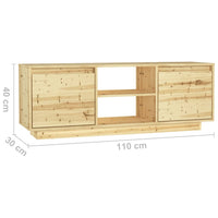 Thumbnail for TV-Schrank 110x30x40 cm Massivholz Tanne
