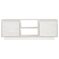 Thumbnail for TV-Schrank Weiß 110x30x40 cm Massivholz Kiefer