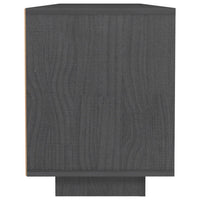Thumbnail for TV-Schrank Grau 110x30x40 cm Massivholz Kiefer
