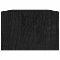 Thumbnail for Couchtisch Schwarz 110x50x34 cm Massivholz Kiefer