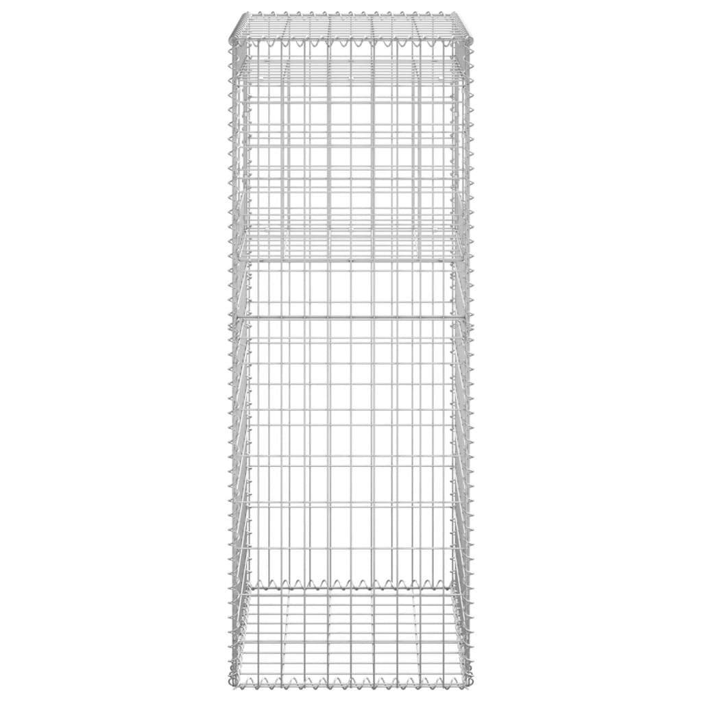 Gabionensäulen 2 Stk. 50x50x140 cm Eisen