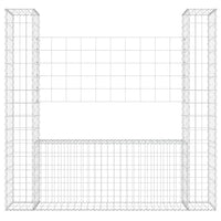 Thumbnail for Gabionenkorb U-Form mit 2 Säulen Eisen 140x20x150 cm