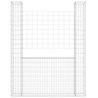 Thumbnail for Gabionenkorb U-Form mit 2 Säulen Eisen 140x20x200 cm