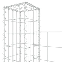 Thumbnail for Gabionenkorb U-Form mit 6 Säulen Eisen 620x20x200 cm