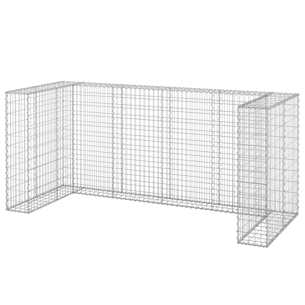 Gabionenwand für Mülltonnen Verzinkter Stahl 250x100x110 cm