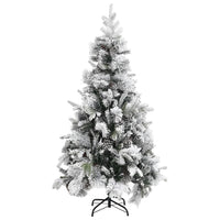 Thumbnail for Weihnachtsbaum mit Zapfen Beschneit 225 cm PVC & PE