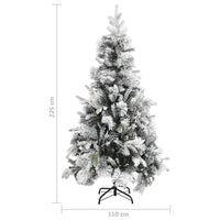 Thumbnail for Weihnachtsbaum mit Zapfen Beschneit 225 cm PVC & PE