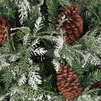 Thumbnail for Weihnachtsbaum mit Zapfen Grün und Weiß 150 cm PVC & PE