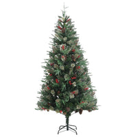 Thumbnail for Weihnachtsbaum mit LEDs & Kiefernzapfen Grün 225 cm PVC & PE