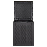 Thumbnail for Garten-Aufbewahrungsbox 90 L Schwarz PP Rattan