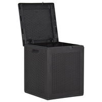Thumbnail for Garten-Aufbewahrungsbox 90 L Schwarz PP Rattan