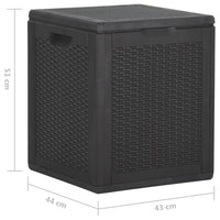 Thumbnail for Garten-Aufbewahrungsbox 90 L Schwarz PP Rattan