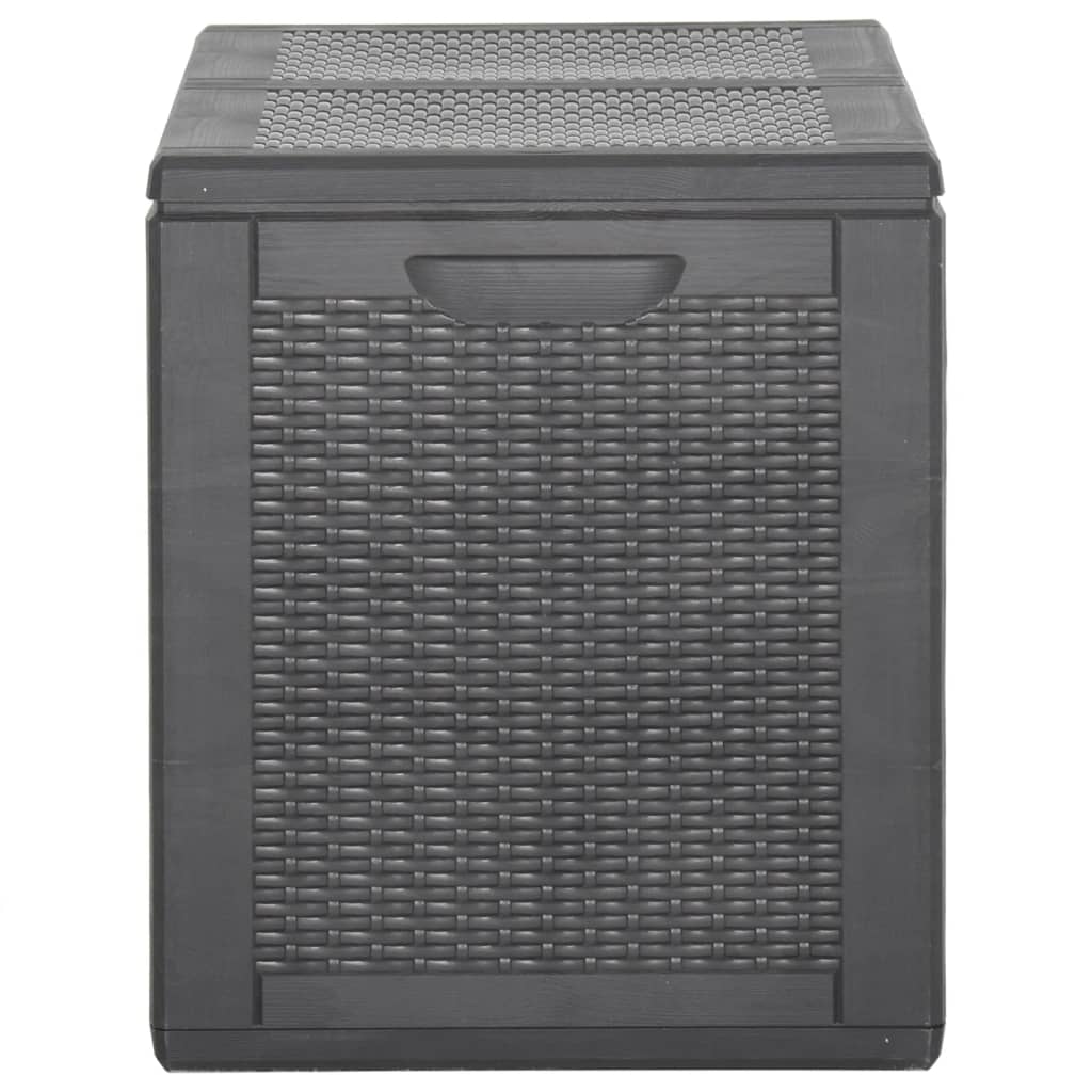 Garten-Aufbewahrungsbox 180 L Schwarz PP Rattan