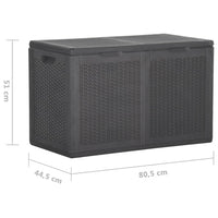 Thumbnail for Garten-Aufbewahrungsbox 180 L Schwarz PP Rattan