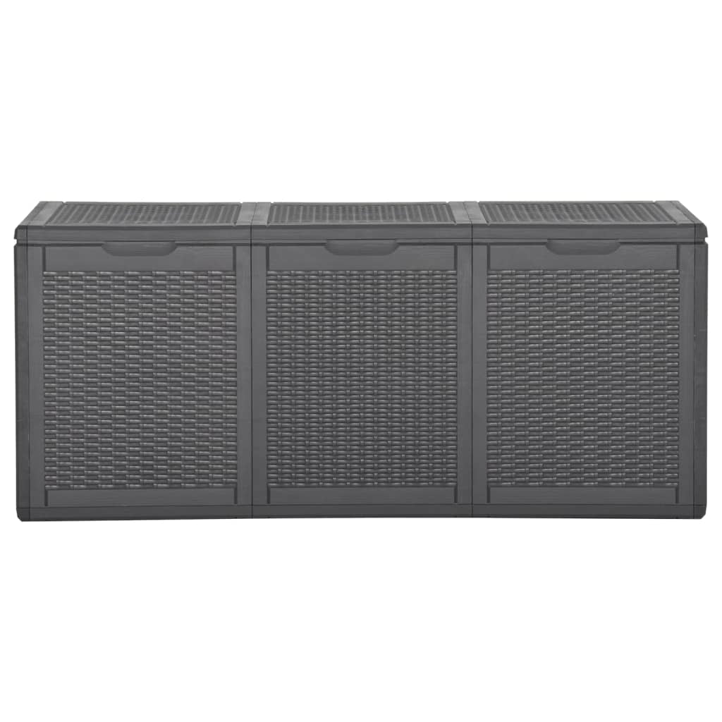Garten-Aufbewahrungsbox 270 L Schwarz PP Rattan