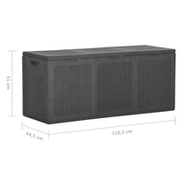 Thumbnail for Garten-Aufbewahrungsbox 270 L Schwarz PP Rattan